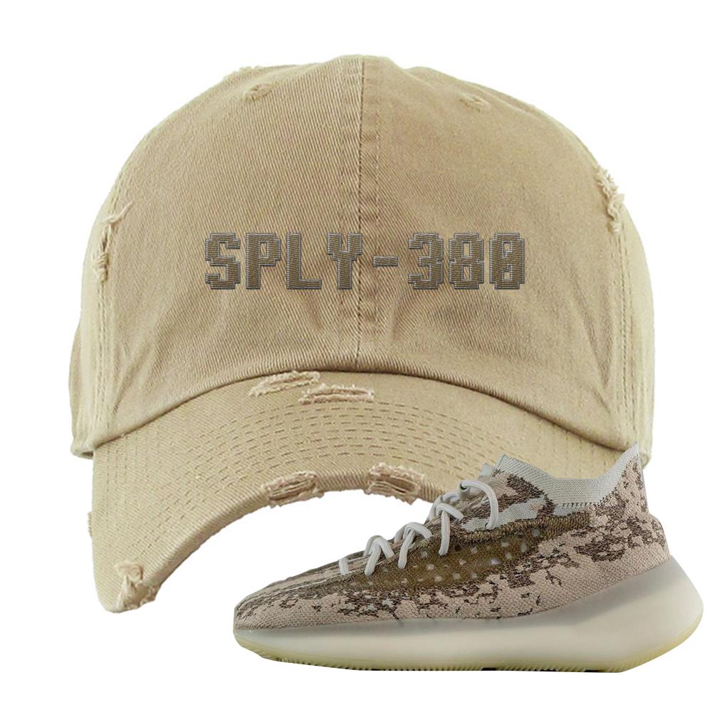 Stone Salt 380s Distressed Dad Hat | Sply-380, Khaki