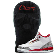 Cardinal Red 3s Ski Mask | Chiraq, Black