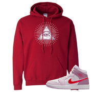 Valentine's Day Mid 1s Hoodie | All Seeing Eye, Red