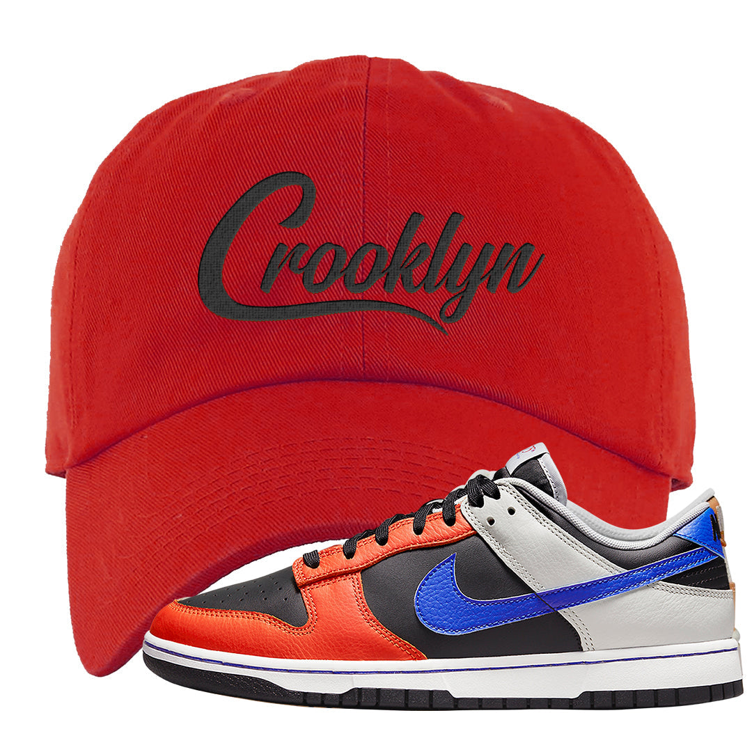 75th Anniversary Low Dunks Dad Hat | Crooklyn, Red