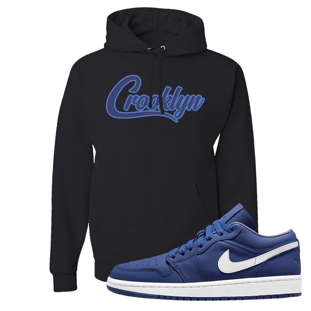 WMNS Dusty Blue Low 1s Hoodie | Crooklyn, Black