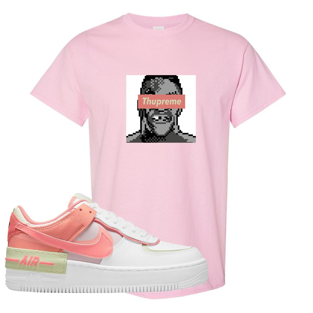 Air Force 1 Low Shadow Magic Ember T Shirt | Thupreme, Light Pink