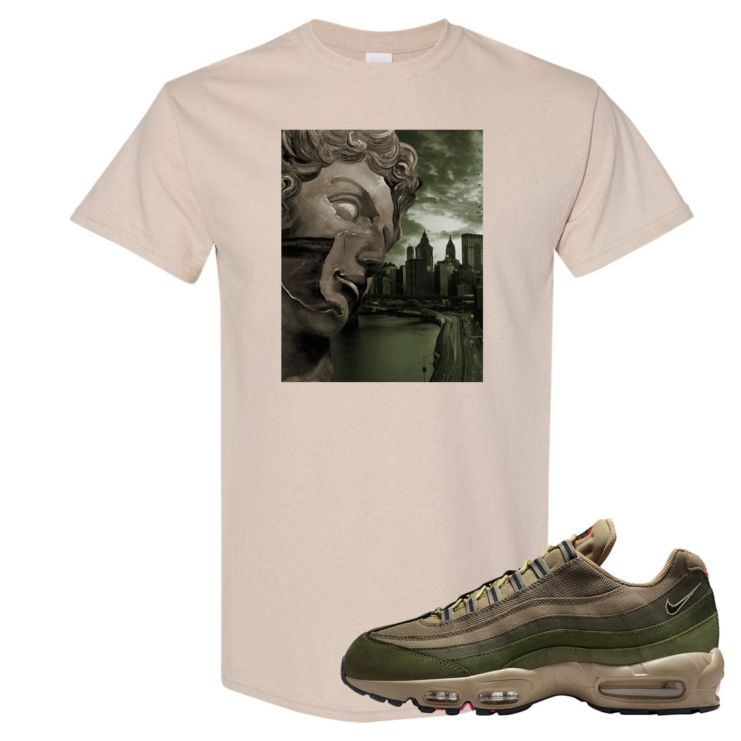 Medium Olive Rough Green 95s T Shirt | Miguel, Sand