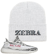 Yeezy Boost 350 V2 Zebra Zebra White Sneaker Hook Up Beanie