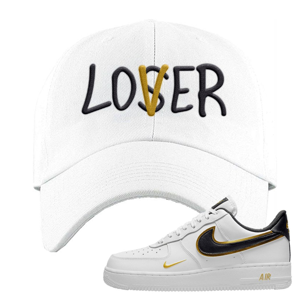 Air Force 1 Low White Gold Dad Hat | Lover, White