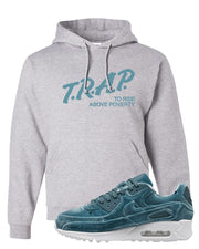 Blue Velvet 90s Hoodie | Trap To Rise Above Poverty, Ash