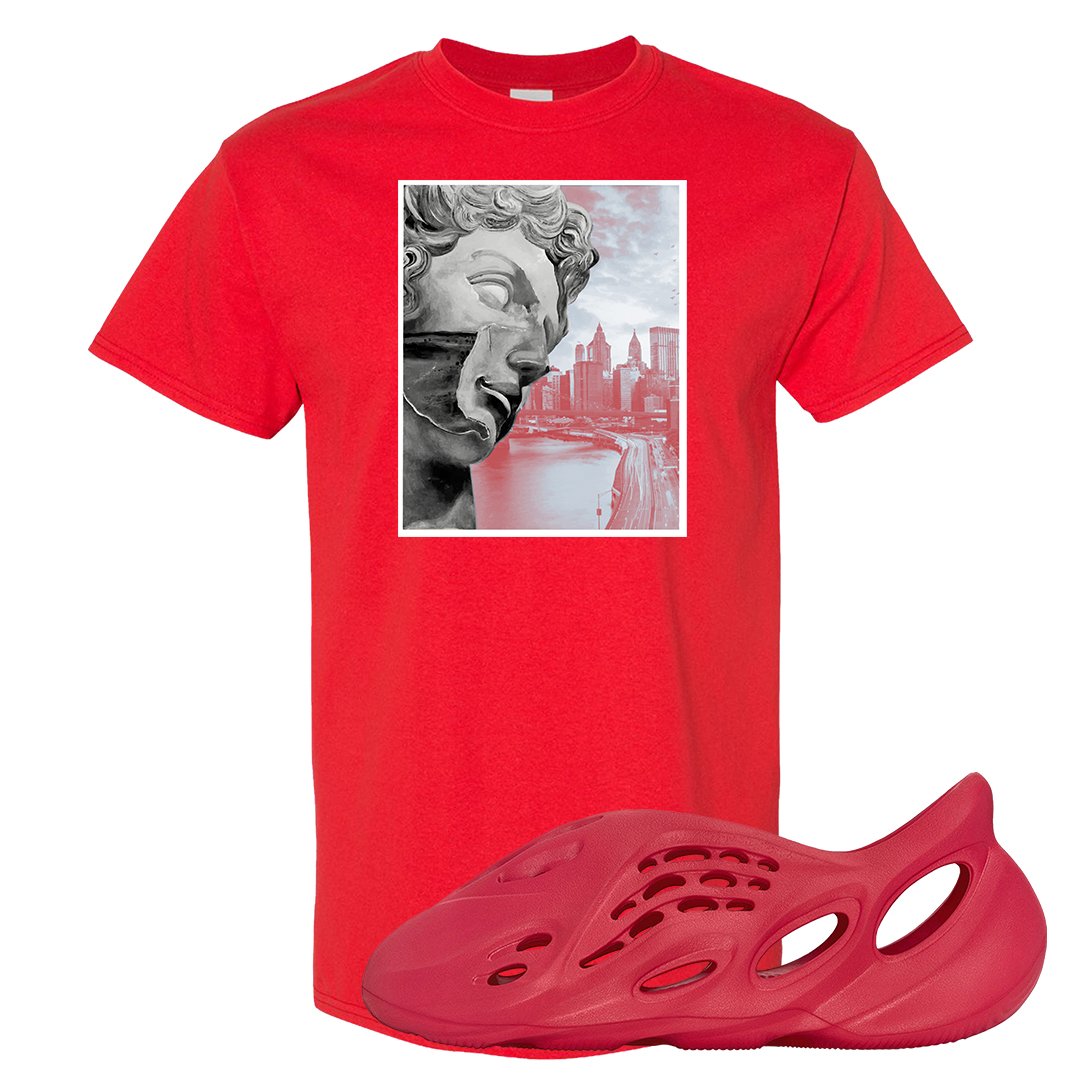 Vermillion Foam Runners T Shirt | Miguel, Red