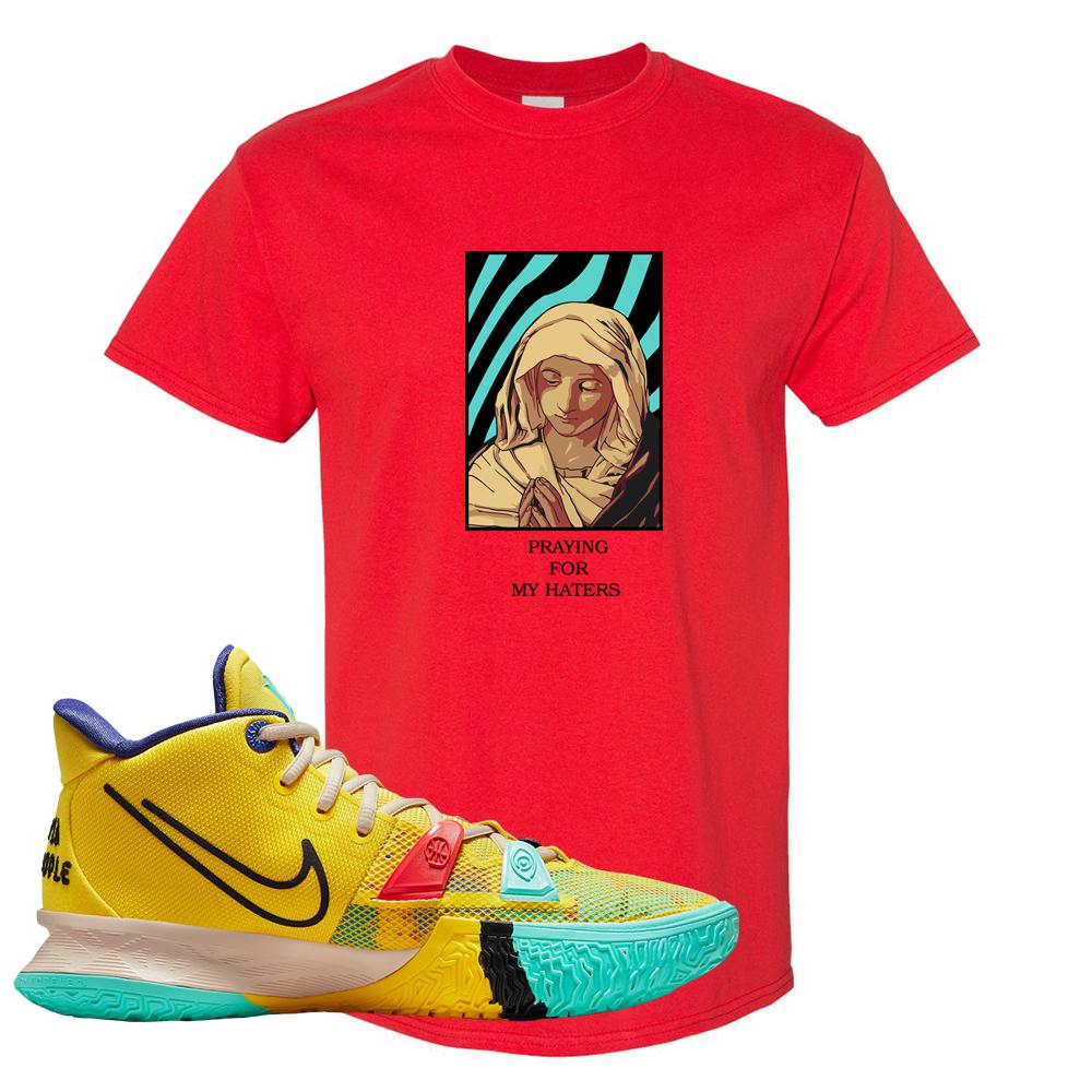 1 World 1 People Yellow 7s T Shirt | God Told Me, Red