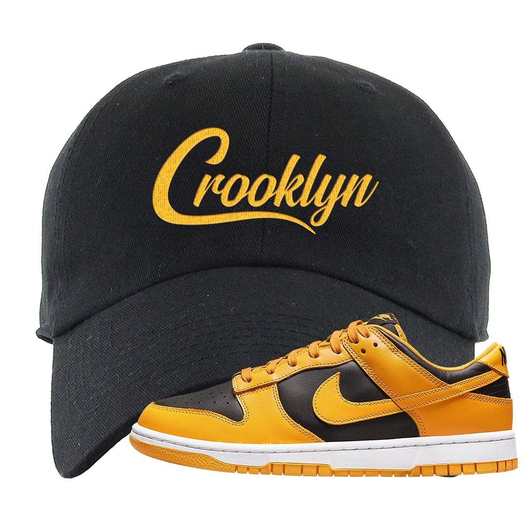 Goldenrod Low Dunks Dad Hat | Crooklyn, Black