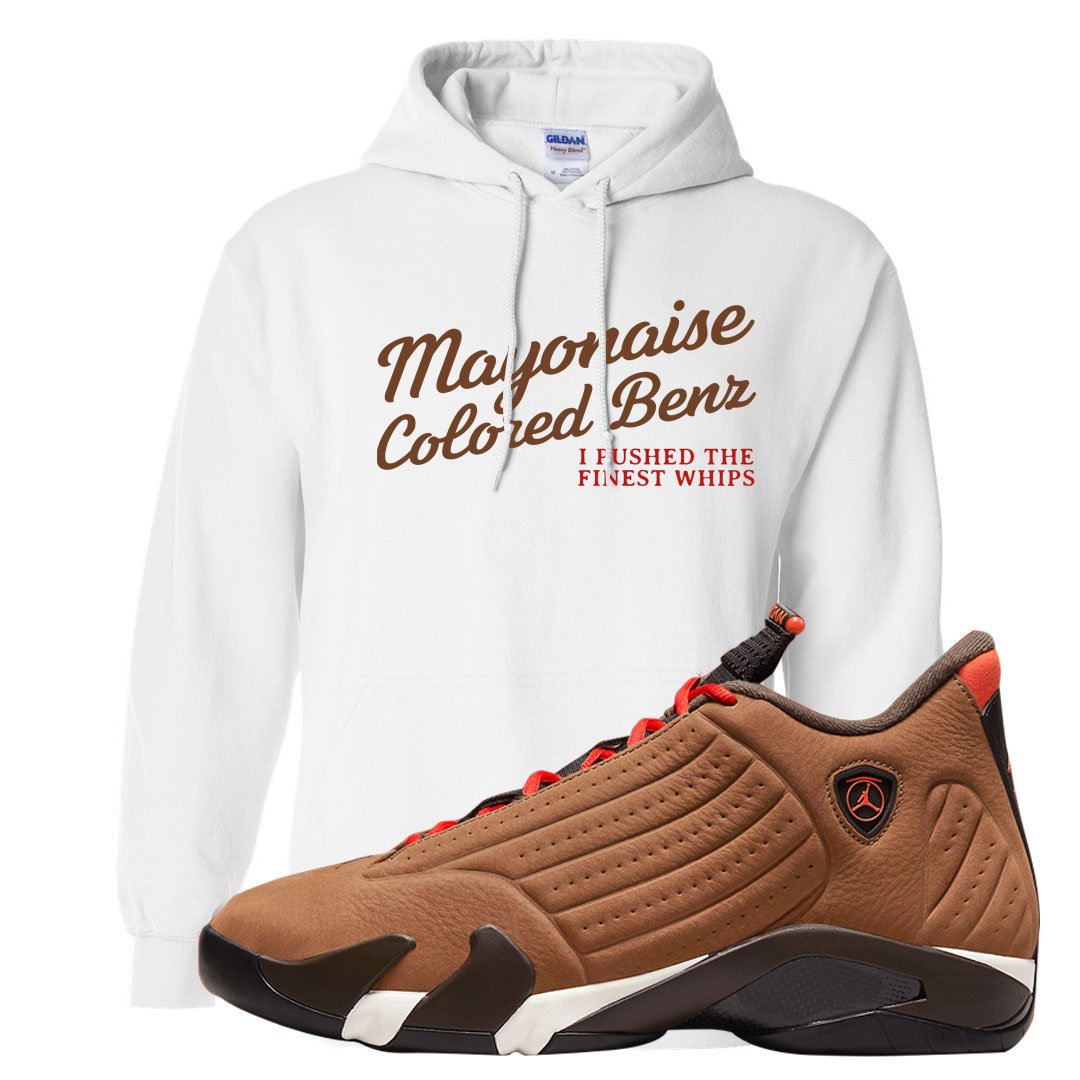 Winterized 14s Hoodie | Mayonaise Colored Benz, White