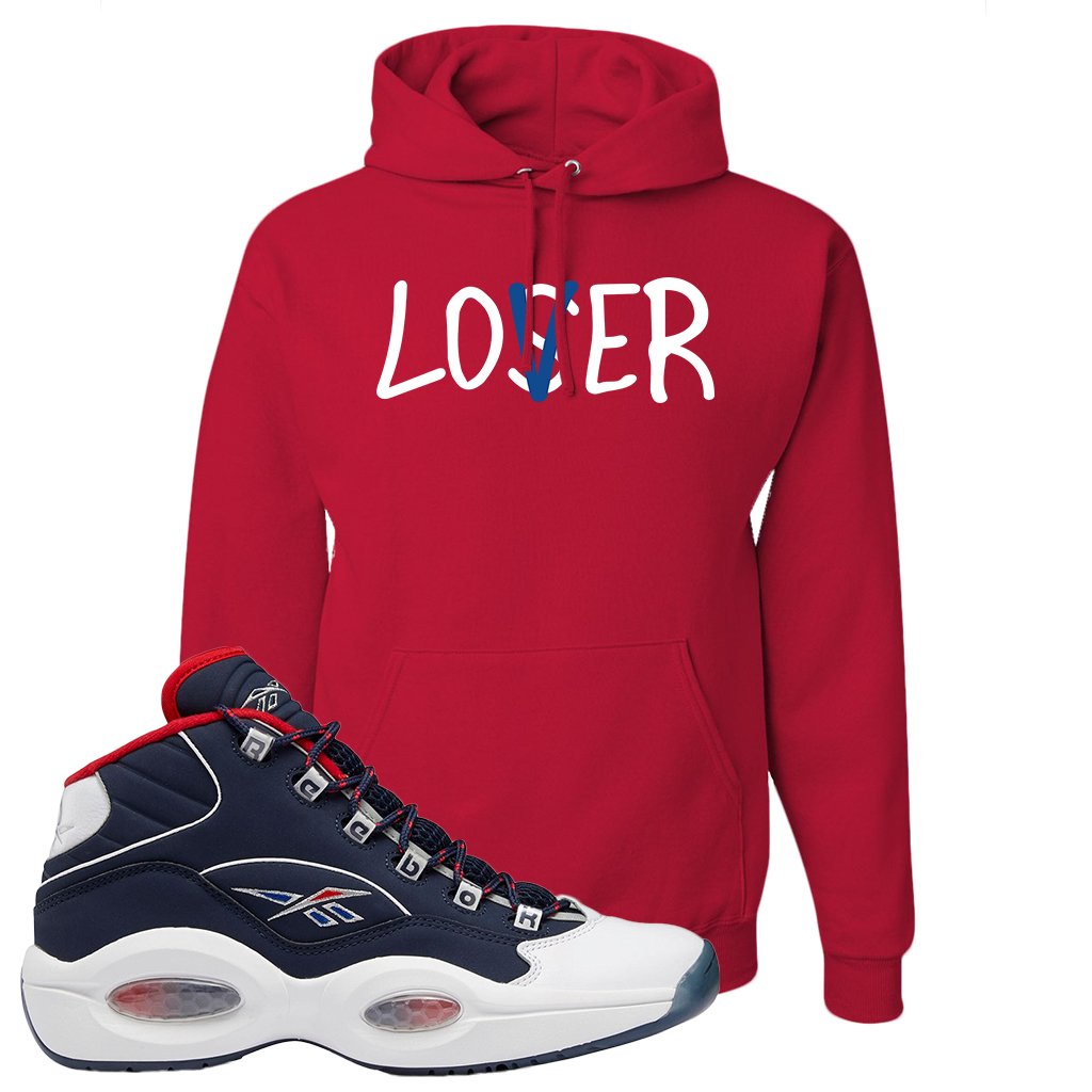 USA Mid Questions Hoodie | Lover, Red