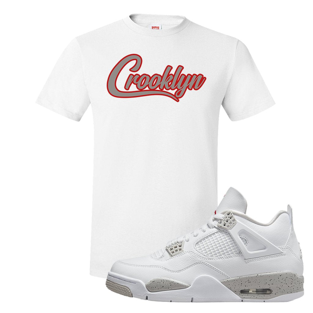 Tech Grey 4s T Shirt | Crooklyn, White