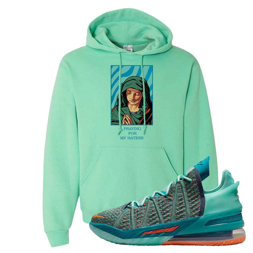 Lebron 18 We Are Family Hoodie | God Told Me, Cool Mint