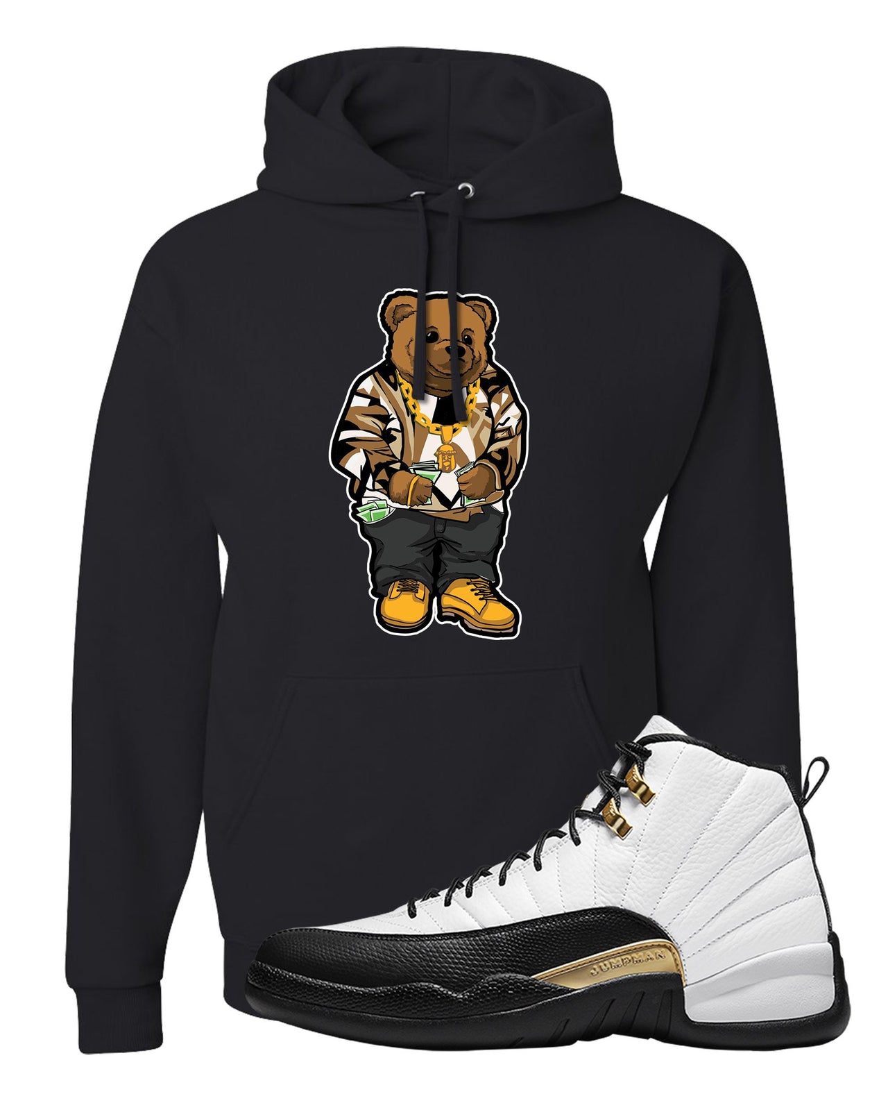 Royalty 12s Hoodie | Sweater Bear, Black