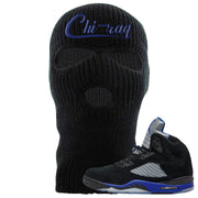 Racer Blue 5s Ski Mask | Chiraq, Black