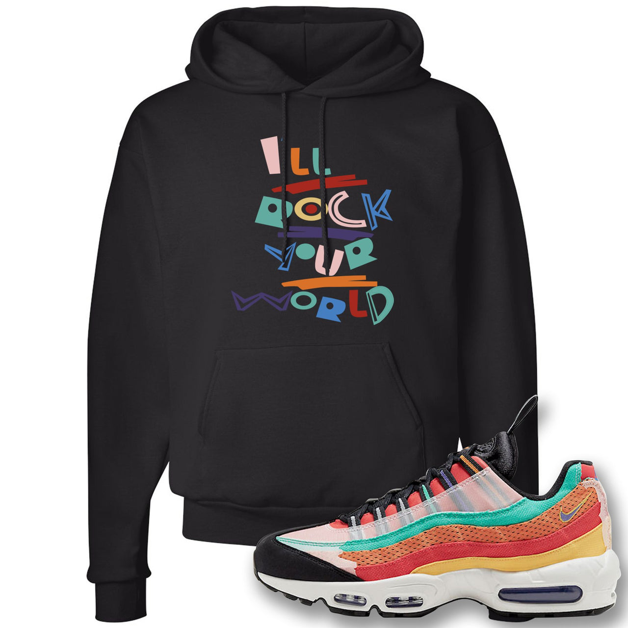 Air Max 95 Black History Month Sneaker Black Pullover Hoodie | Hoodie to match Nike Air Max 95 Black History Month Shoes | I'll Rock Your World