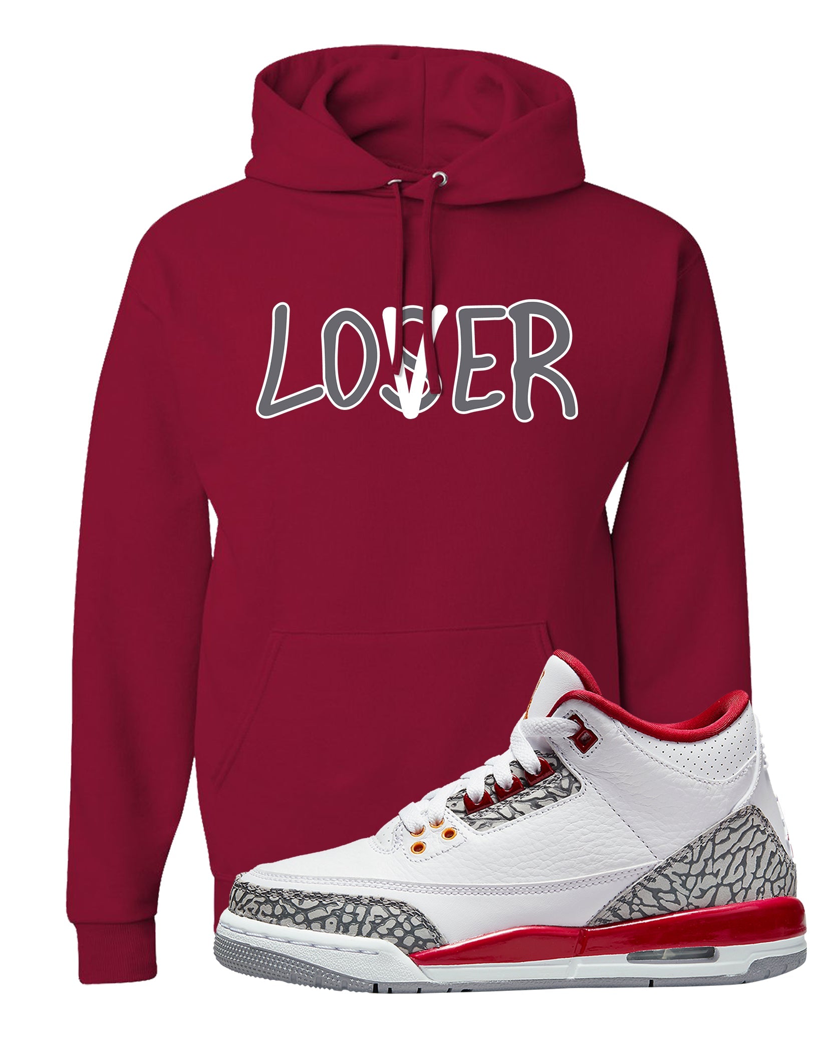 Cardinal Red 3s Hoodie | Lover, Cardinal