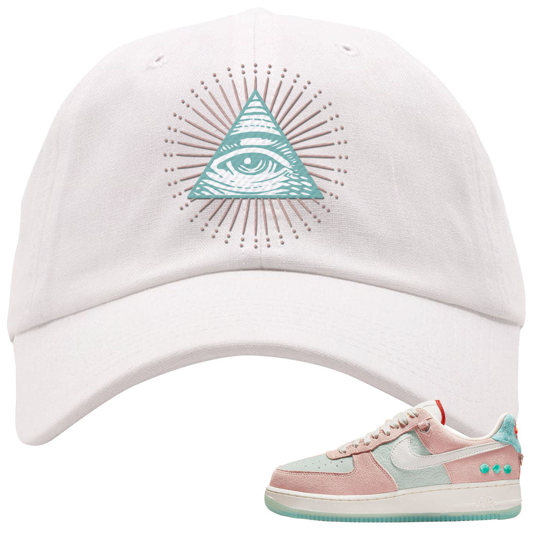 Shapeless AF 1s Dad Hat | All Seeing Eye, White