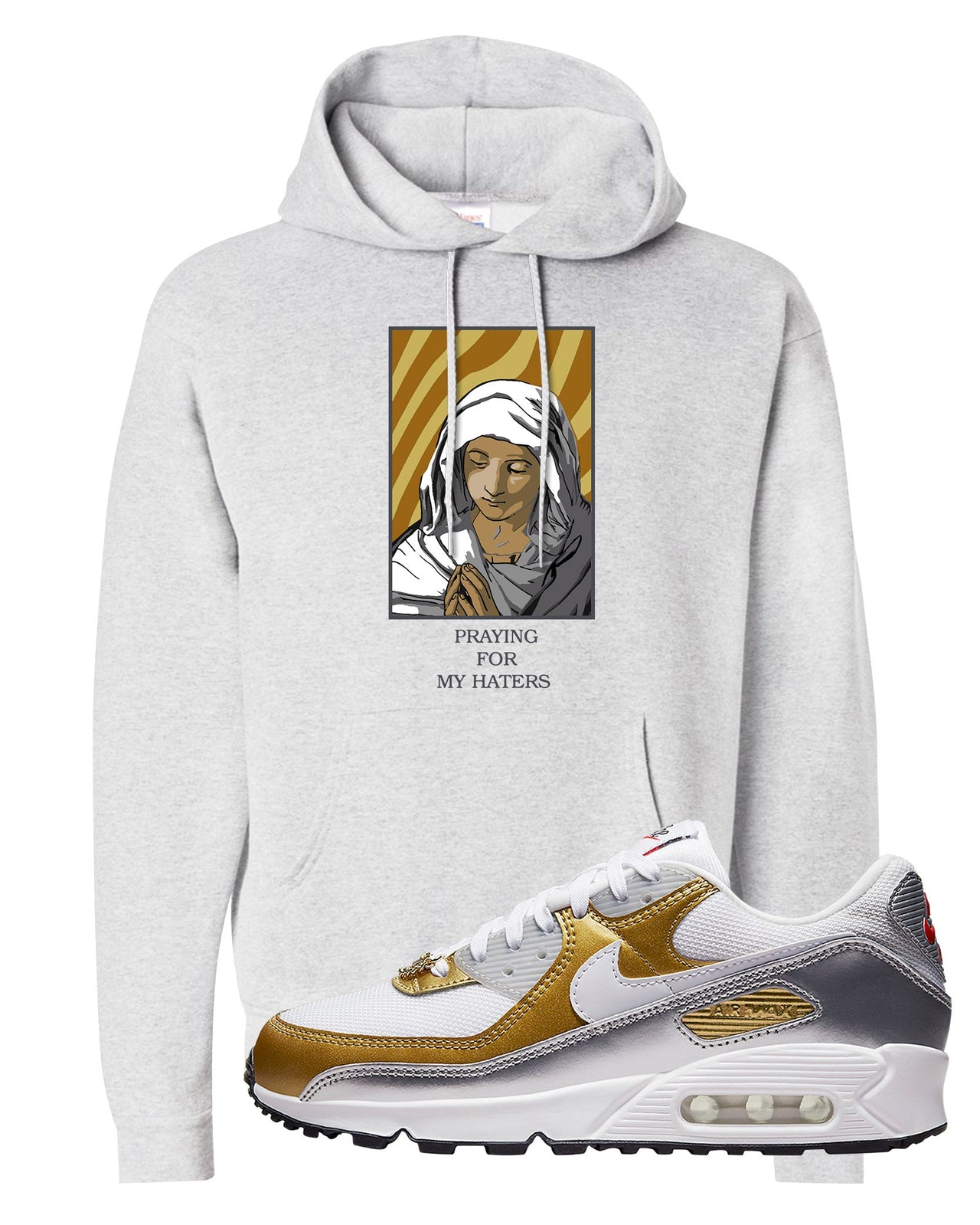 Gold Silver 90s Hoodie | God Told Me, Ash