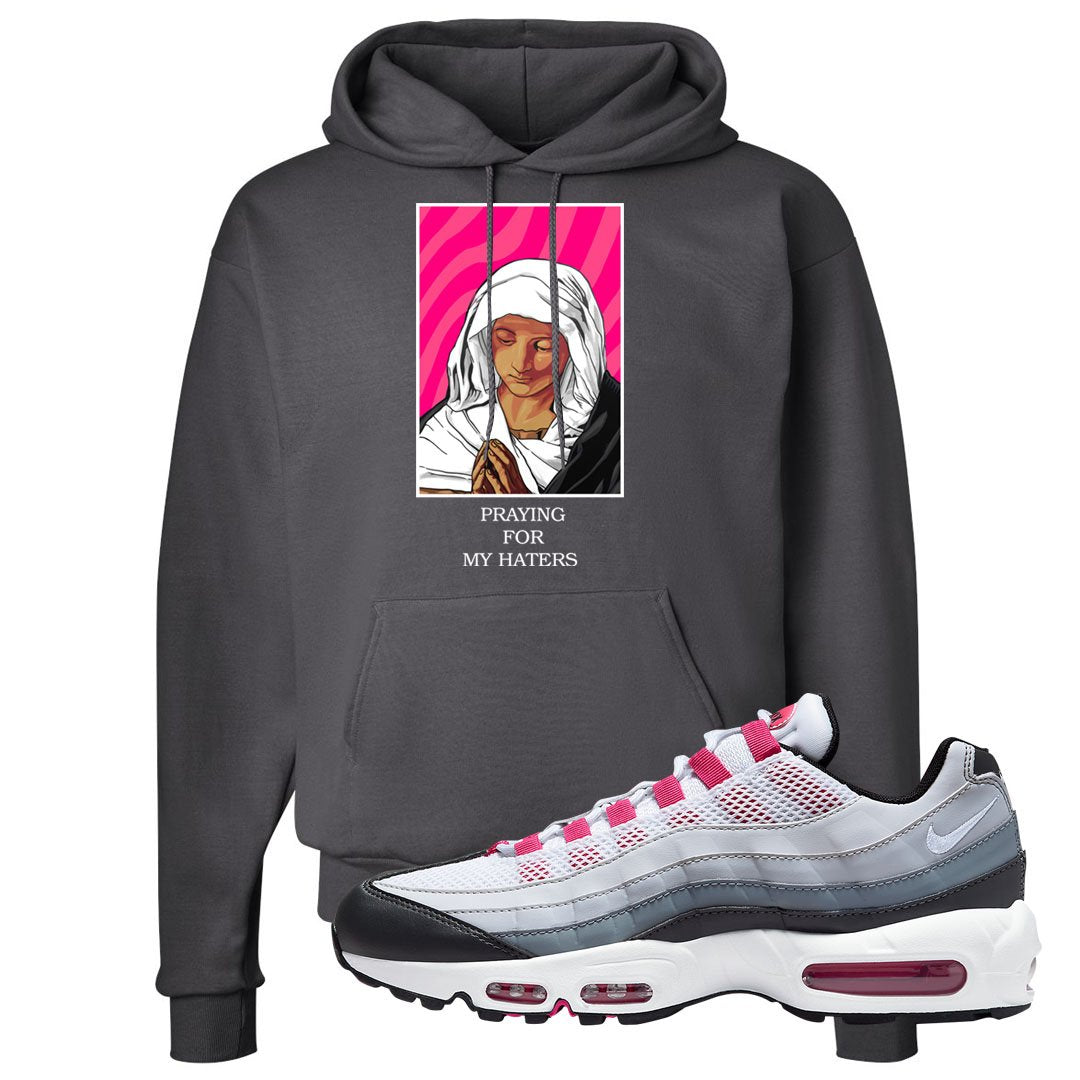 Next Nature Pink 95s Hoodie | God Told Me, Smoke Grey