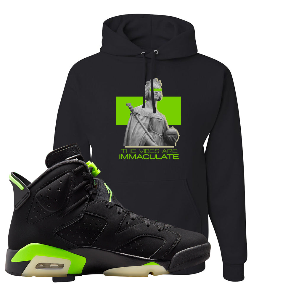 Electric Green 6s Hoodie | The Vibes Are Immaculate, Black