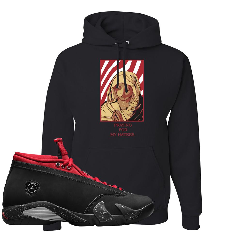 Red Lipstick Low 14s Hoodie | God Told Me, Black