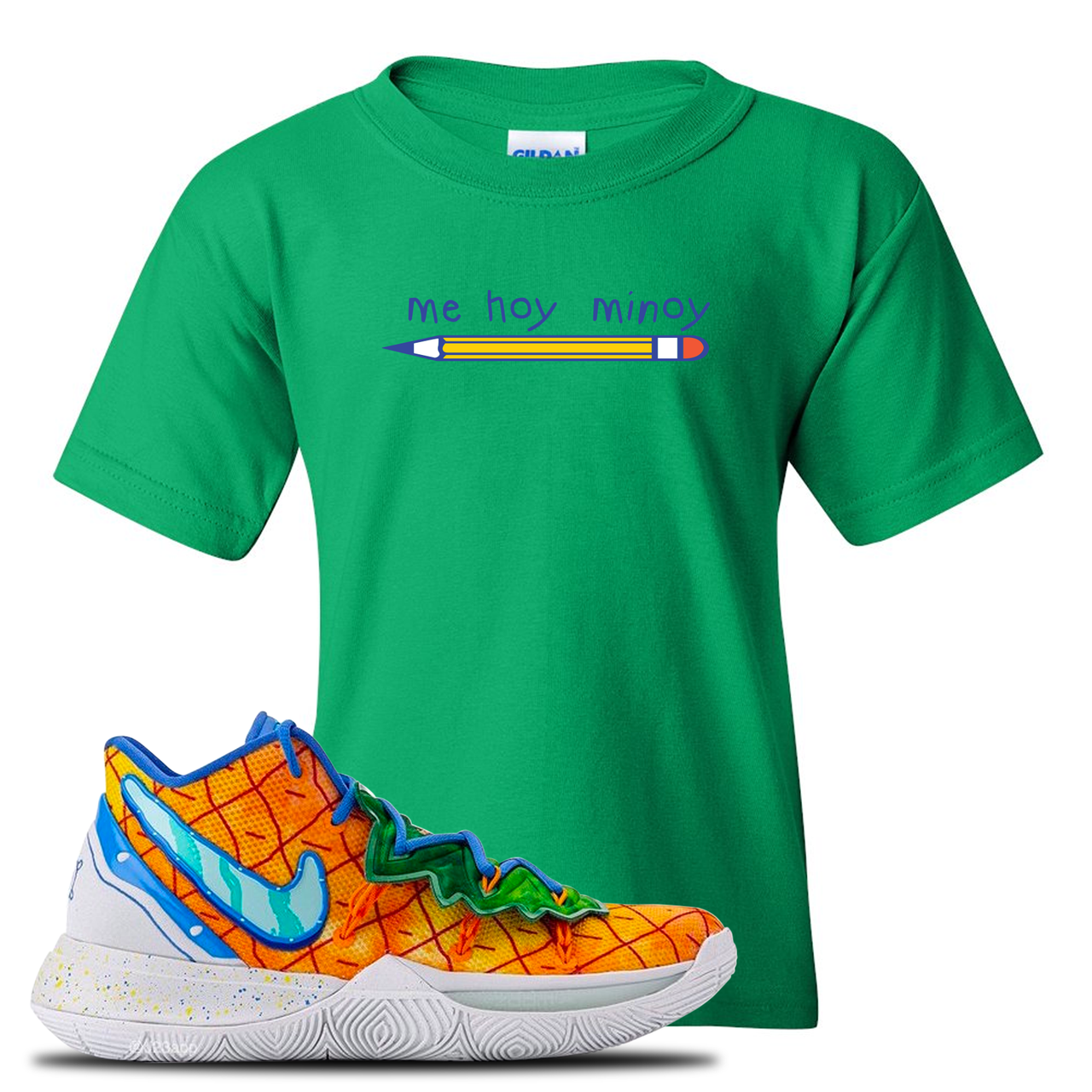 Kyrie 5 Pineapple House Mi Hoy Minoy Irish Green Sneaker Hook Up Kid's T-Shirt