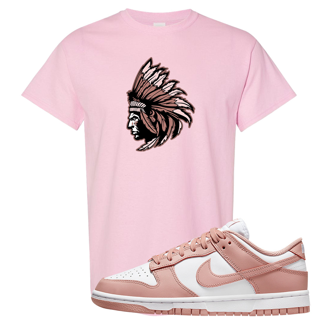 Rose Whisper Low Dunks T Shirt | Indian Chief, Light Pink