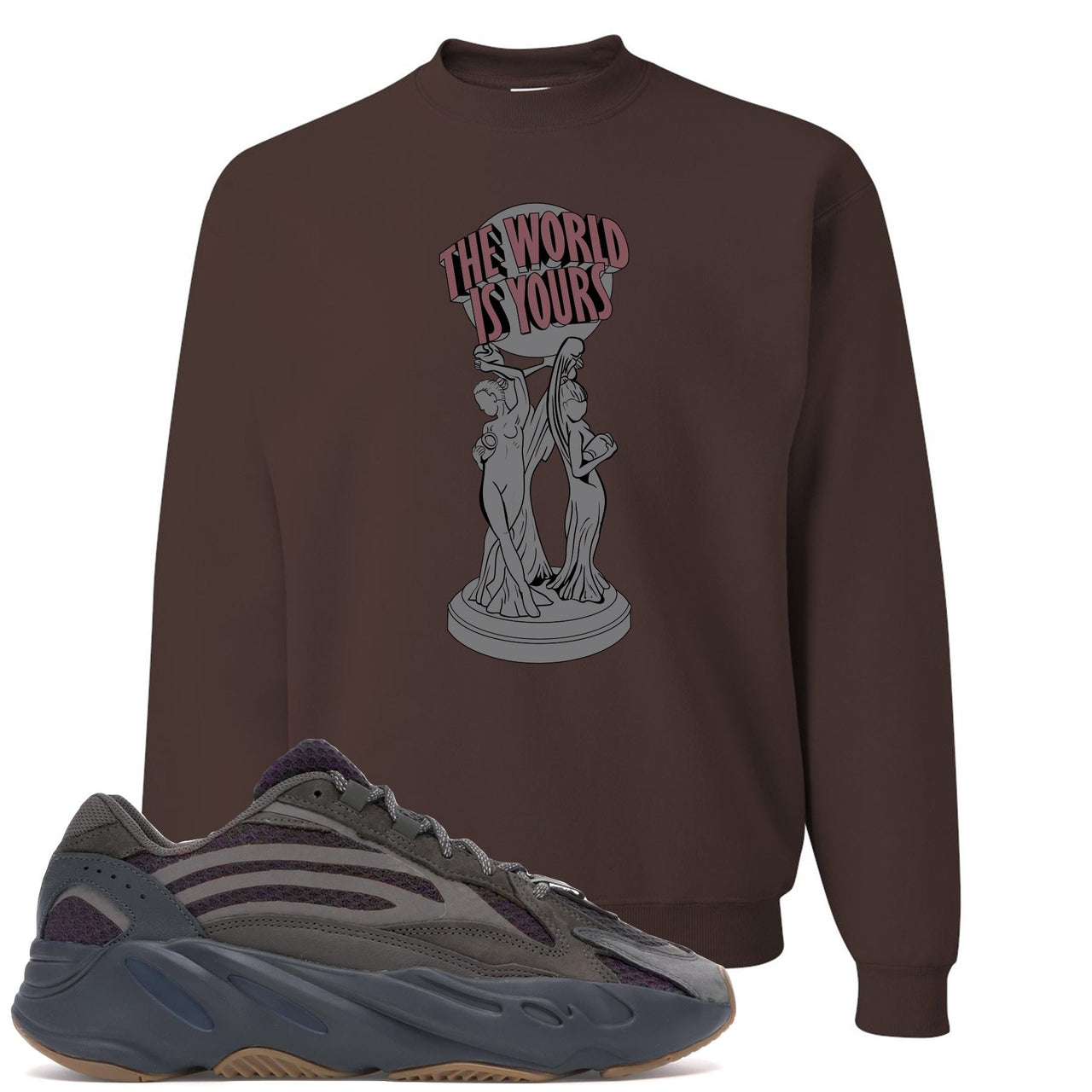 Geode 700s Crewneck Sweater | The World Is Yours, Brown
