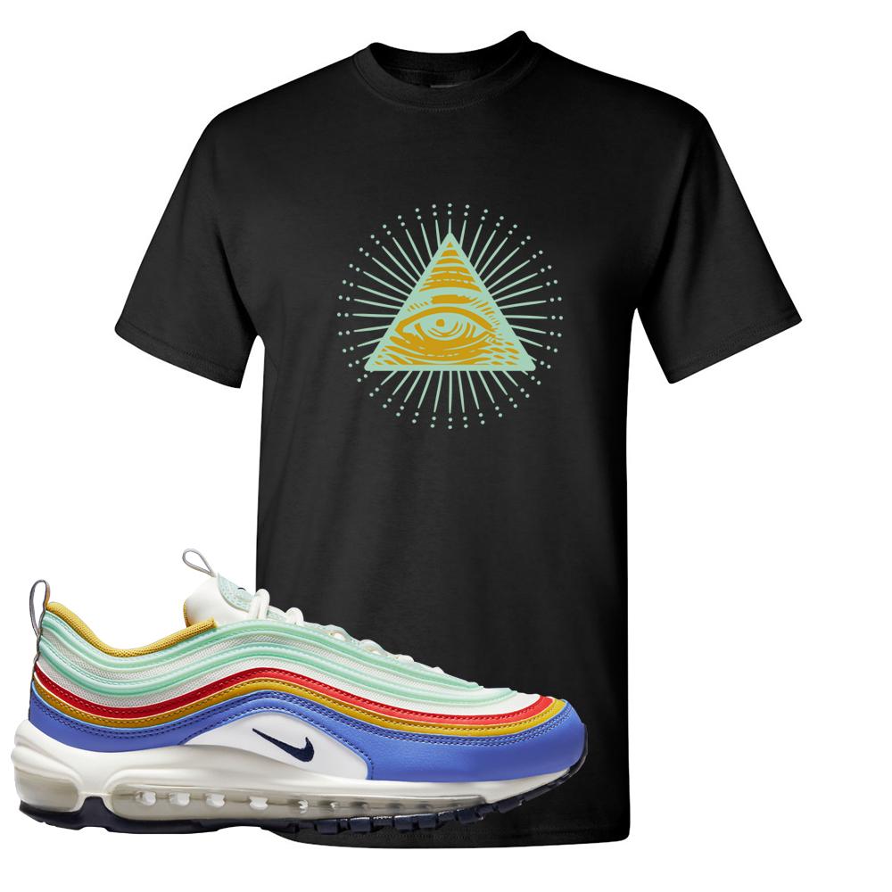 Multicolor 97s T Shirt | All Seeing Eye, Black