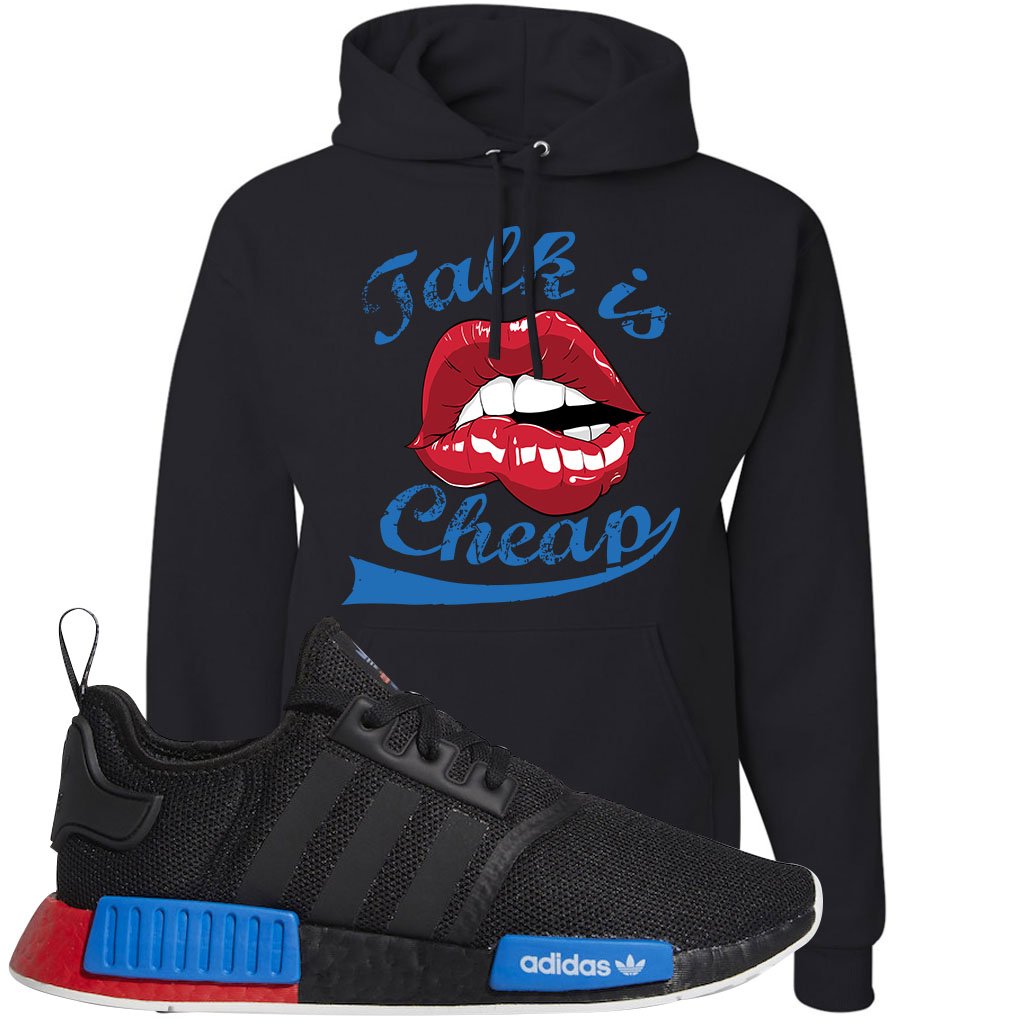 NMD R1 Black Red Boost Matching Hoodie | Sneaker hoodie to match NMD R1s | Talk Is Cheap, Black