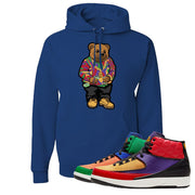 WMNS Multicolor Sneaker Royal Blue Pullover Hoodie | Hoodie to match Nike 2 WMNS Multicolor Shoes | Sweater Bear