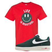 Athletic Club Low AF1s T Shirt | Smile Life Is Beautiful, Red