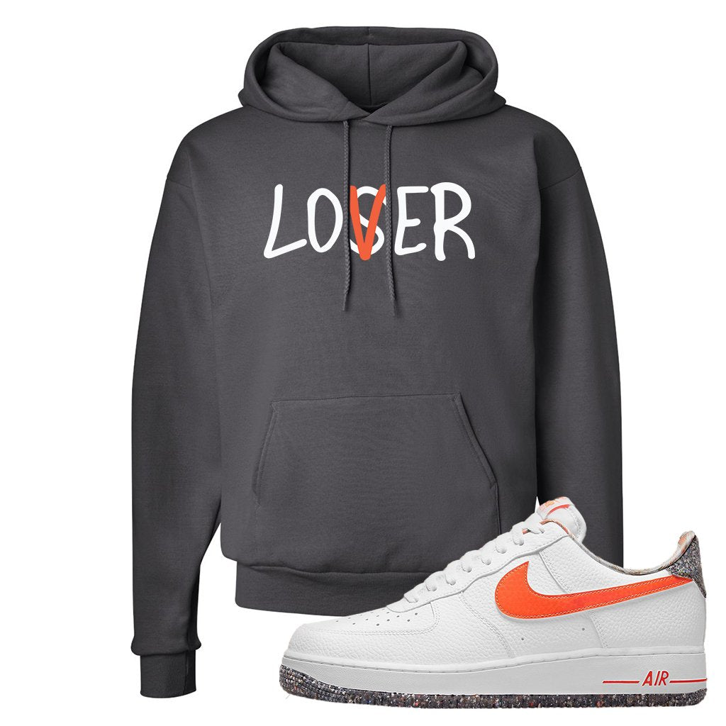 Air Force 1 Low Crimson Grind Rubber Hoodie | Lover, Smoke Grey