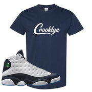 Obsidian 13s T Shirt | Crooklyn, Navy Blue