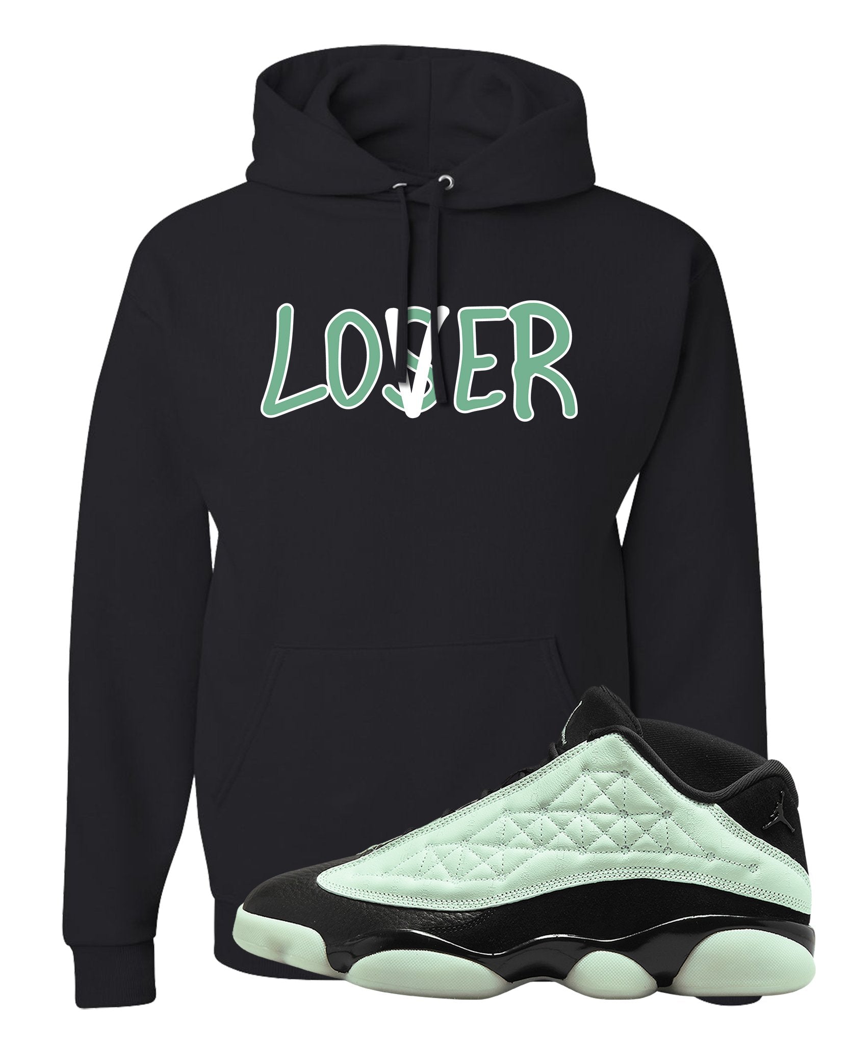 Single's Day Low 13s Hoodie | Lover, Black