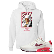 Fusion Red Dark Beetroot Golf 90s Hoodie | God Told Me, White
