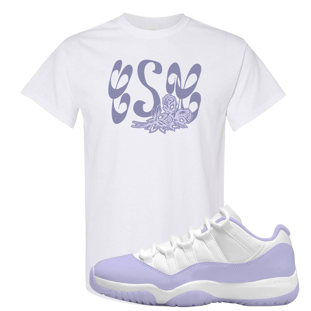 Pure Violet Low 11s T Shirt | Certified Sneakerhead, White