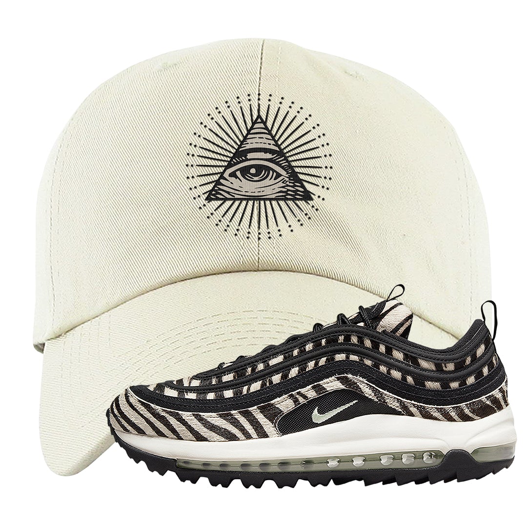 Zebra Golf 97s Dad Hat | All Seeing Eye, White