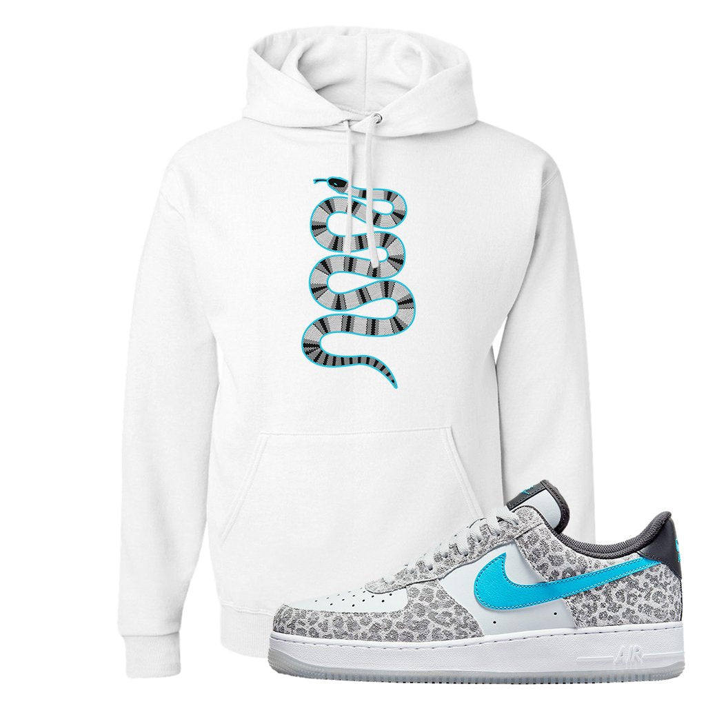 Purple Platinum Leopard Low Force 1s Hoodie | Coiled Snake, White