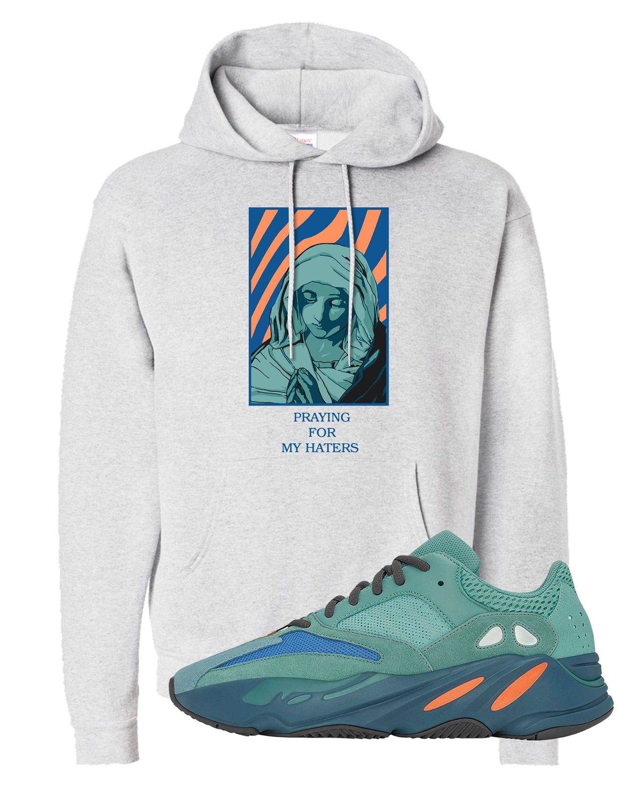 Faded Azure 700s Hoodie | God Told Me, Ash