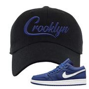 WMNS Dusty Blue Low 1s Dad Hat | Crooklyn, Black