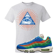 Light Blue Green AMRC 95s T Shirt | All Seeing Eye, Ash