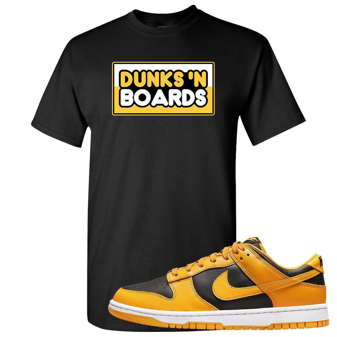 Goldenrod Low Dunks T Shirt | Dunks N Boards, Black