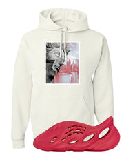 Vermillion Foam Runners Hoodie | Miguel, White