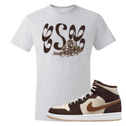 Brown Fleece Mid 1s T Shirt | Certified Sneakerhead, Ash