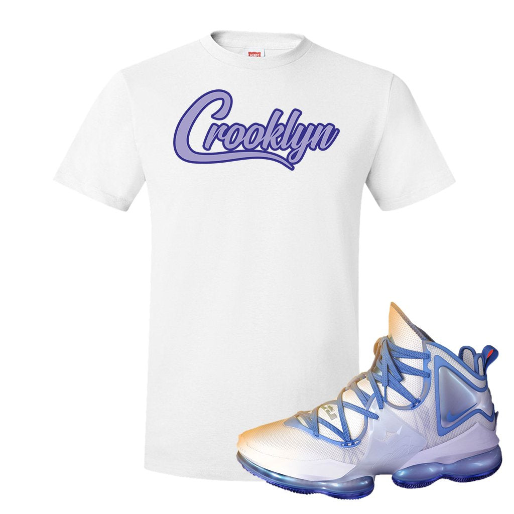 Lebron 19 Sweatsuit T Shirt | Crooklyn, White