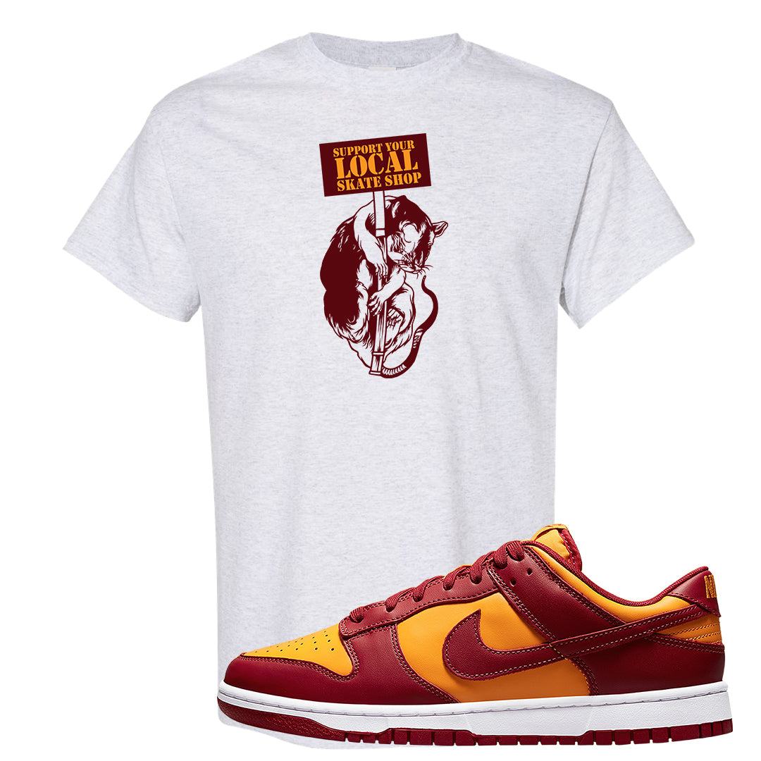 Midas Gold Low Dunks T Shirt | Support Your Local Skate Shop, Ash