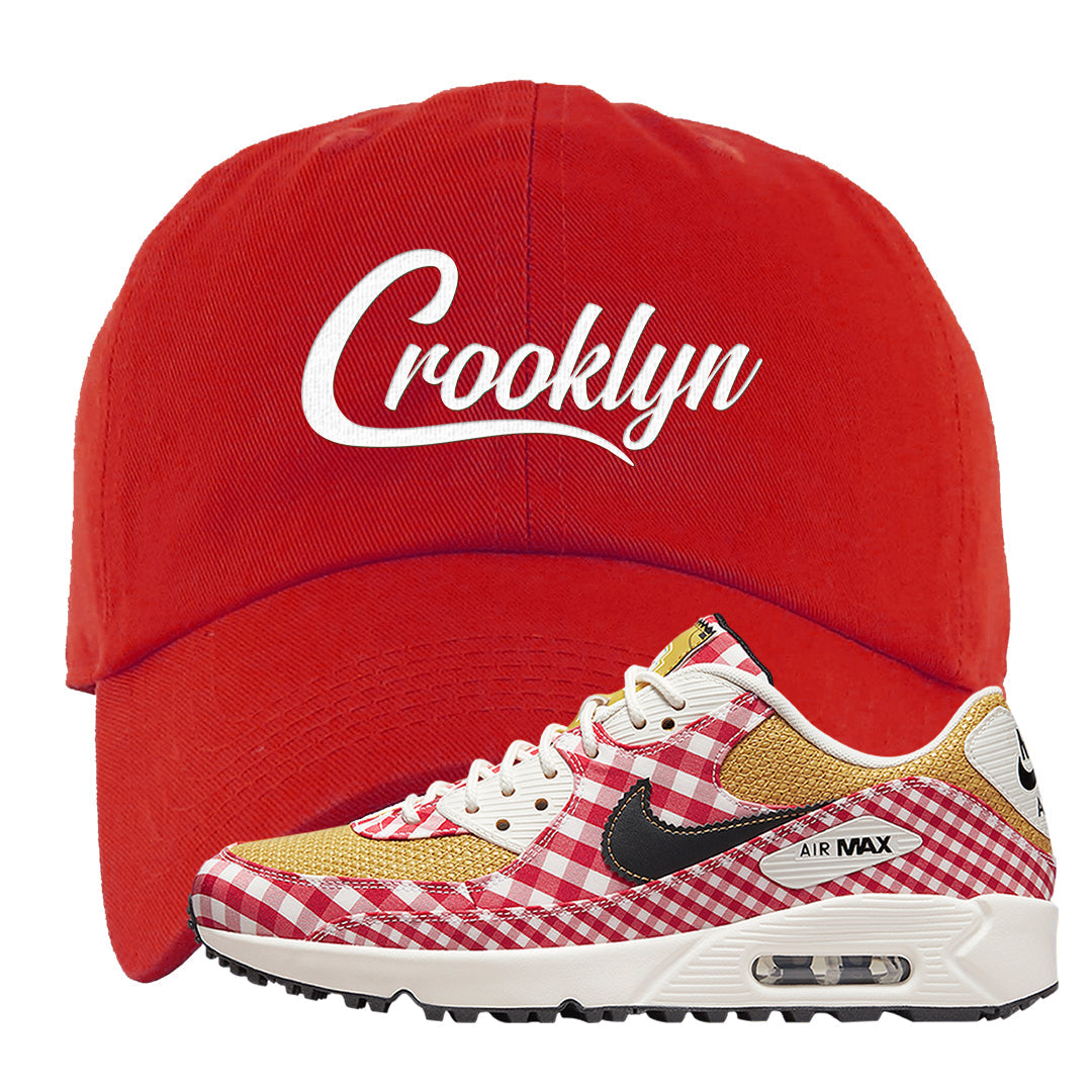 Picnic Golf 90s Dad Hat | Crooklyn, Red
