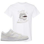 Move To Zero White Low Dunks T Shirt | Talk Lips, White